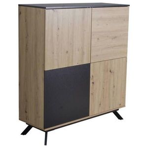 P & B VYSOKÁ KOMODA, hnědá, 110/125/40 cm obraz