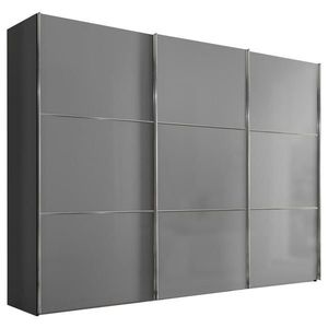 Moderano SKŘÍŇ S POSOUVACÍMI DVEŘMI, světle šedá, tmavě šedá, 298/222/68 cm obraz