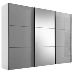 Moderano SKŘÍŇ S POSOUVACÍMI DVEŘMI, bílá, světle šedá, 280/222/68 cm obraz