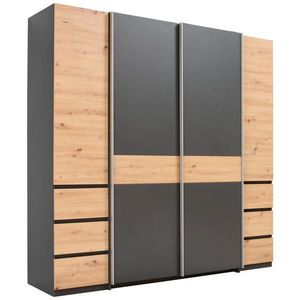 Carryhome ŠATNÍ SKŘÍŇ, barvy grafitu, dub artisan, 215/211/60 cm obraz