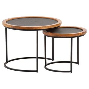 MID.YOU SADA KONFERENČNÍCH STOLKŮ, hnědá, dřevo, plast, 60/60/46 cm obraz