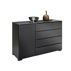 Dieter Knoll KOMODA, dub, antracitová, černá, tmavý dub, 120/77/40 cm obraz