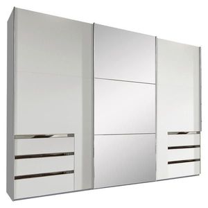 MID.YOU SKŘÍŇ S POSOUVACÍMI DVEŘMI, barvy stříbra, bílá, 300/216/65 cm obraz
