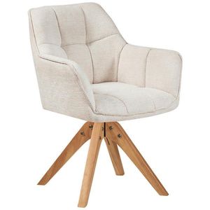 MID.YOU ŽIDLE S PODRUČKAMI, splétaný textil, krémová obraz