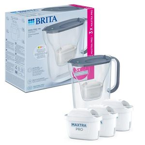Brita Filtrační konvice Style Essential se 3 filtry Maxtra Pro Pure Performance, 2, 4 l, šedomodrá 1058103 obraz