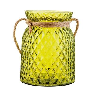 Zelený svícen na čajovou svíčku - Ø 12*15 cm 6GL1537GR obraz