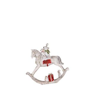 Vánoční závěsná dekorace houpací koník - 9*2*8 cm 6PR4610 obraz