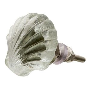 Sada 4 ks skleněná úchytka ve tvaru mušle Arya - Ø 4*4*3 cm 64863 obraz