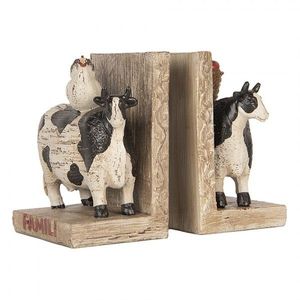 2ks zarážka na knihy zdobená krávami Famili - 17*10*14 cm 6PR5480 obraz