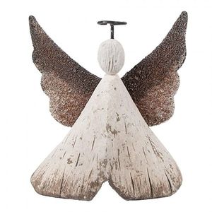 Dekorace dřevěná figurka anděl Angel Rustic S - 8*3*9 cm 6H2416S obraz
