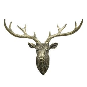Mosazná antik nástěnná dekorace hlava Jelen Deer - 50*19*40 cm 52083313 obraz