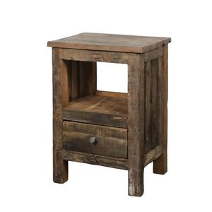 Hnědý antik dřevěný noční stolek Grimaud Unit - 44*37*63cm 40054600 obraz