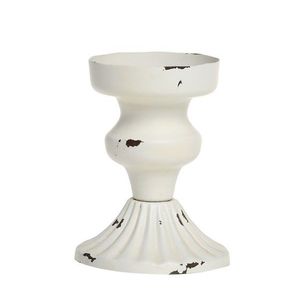 Krémový antik dekorační svícen na úzkou svíčku Livia - Ø 7*9 cm 71110519 obraz