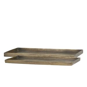 2ks mosazný antik dekorační kovový podnos Janvier - 30*15*2 / 28*13*1, 5 cm 64060213 obraz