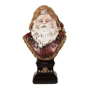 Červeno-zlatá vánoční dekorace busta Santa Claus - 10*8*17 cm 6PR5589 obraz