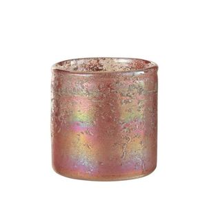 Tmavě růžový skleněný svícen Sianel - Ø 10*10 cm 32173 obraz