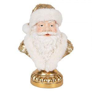 Zlatá vánoční dekorace busta Santa Claus - 23*15*32 cm 6PR5699 obraz