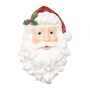 Nástěnná vánoční dekorace hlava Santa Claus - 32*9*45 cm 6PR5690 obraz