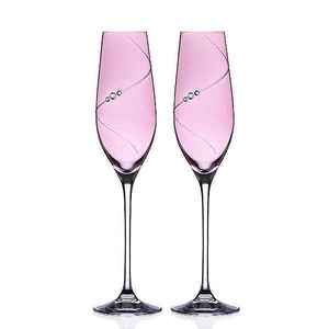 Diamante Silhouette Pink sklenice na sekt 210 ml, 2 ks obraz