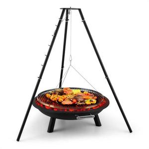 Blumfeldt Arco Trino, otočný gril, ohniště, BBQ, trojnožka, nerezová ocel obraz