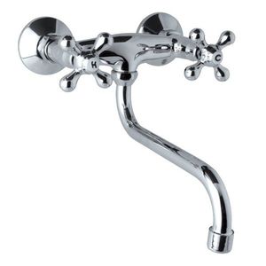 Mereo Dřezová nástěnná baterie, Retro Viktorie, 150 mm, s ramínkem trubkovým ø 18 mm 200 mm CBL301 obraz