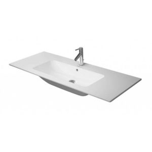 DURAVIT ME by Starck Umyvadlo nábytkové 123x49 cm, s 1 otvorem pro baterii, s WonderGliss, alpská bílá 23361200001 obraz