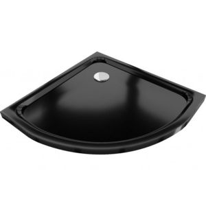 MEXEN Sprchová vanička čtvrtkruh 80x80 cm černá 41708080 obraz