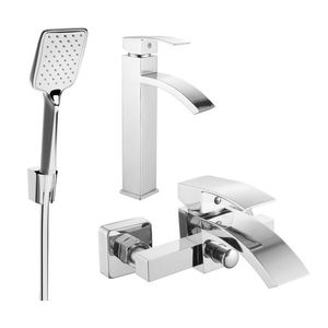 MEXEN/S Libra R62 Set umyvadlové a vanové baterie s příslušenstvím, chrom 745113R62-00 obraz