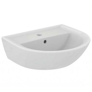 IDEAL STANDARD Eurovit Umyvadlo 50x44 cm, s přepadem, otvor pro baterii, bílá W332801 obraz