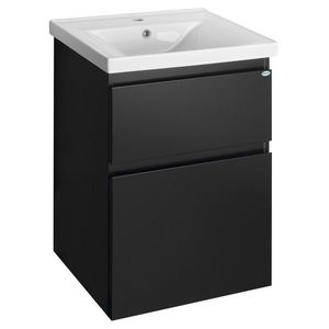 AQUALINE ALTAIR umyvadlová skříňka 52x72, 5x45cm, černá mat AI655 obraz