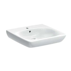 GEBERIT Selnova Comfort Umyvadlo bezbariérové 60x55 cm, s přepadem, otvor pro baterii, bílá 502.769.00.7 obraz