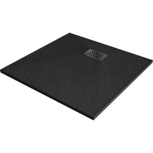 MEXEN/S Hugo sprchová vanička SMC 90 x 90, černá, krytka černá 42709090-B obraz