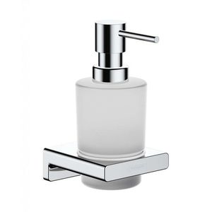 HANSGROHE AddStoris Dávkovač mýdla s držákem, matné sklo/chrom 41745000 obraz
