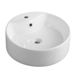 AQUALINE Keramické umyvadlo na desku Ø 40cm, bílá 49413 obraz