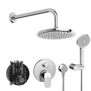 IDEAL STANDARD CeraFlex Sprchový set s baterií pod omítku, s tělesem, 3 proudy, průměr 20 cm, chrom BC447AA obraz