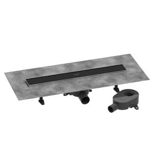 HANSGROHE RainDrain Go Sprchový žlab 60 cm s oboustranným roštem, pro vložení dlažby, matná černá 56271670 obraz