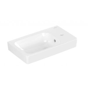 VILLEROY & BOCH Architectura Umývátko 48x28 cm, s přepadem, otvor pro baterii vpravo, CeramicPlus, alpská bílá 438648R1 obraz