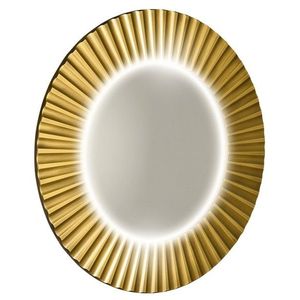 SAPHO PRIDE kulaté zrcadlo s LED osvětlením v rámu ø 90cm, zlato PD950 obraz