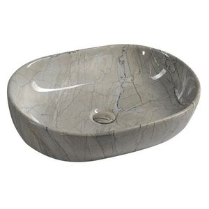 SAPHO DALMA keramické umyvadlo na desku, 59x42 cm, grigio 413 obraz