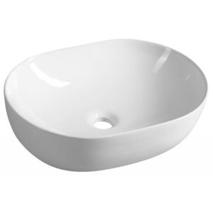 AQUALINE Keramické umyvadlo na desku 49x36 cm, bílá CA490 obraz