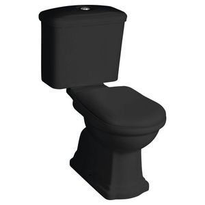 KERASAN RETRO WC kombi, spodní odpad, černá-chrom WCSET33-RETRO-SO obraz