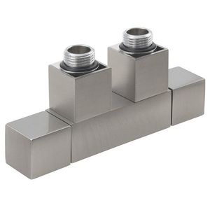 SAPHO CUBE TWIN připojovací sada ventilů pro středové připojení, nerez mat CP582S obraz
