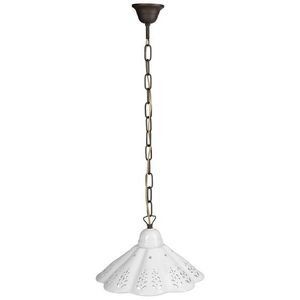 SAPHO LAMPEDUSA závěsné svítidlo E27, 60W, 230V, IP21, keramické stínítko 30cm, mosazný řetěz MC111C obraz