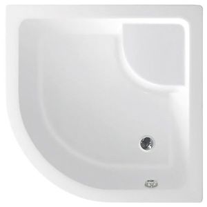 AQUALINE Sprchová vanička akrylátová, čtvrtkruh 80x80x28cm, včetně nožiček, R550 C83 obraz