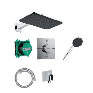 HANSGROHE Raindance Alive Q Sprchový set s termostatem pod omítku, s tělesem, 21x34 cm, 3 proudy, chrom 24620000 obraz
