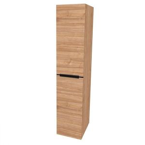 Mereo Mailo, koupelnová skříňka vysoká 170 cm, černé madlo, Multidecor, Light Select Walnut CN594LPBLSW1 obraz