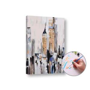 Paint by Numbers Kit - Abstraktní město obraz