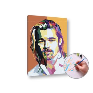 Malování podle čísel BRAD PITT | low difficulty obraz