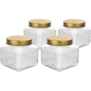 Altom Sada skleněných dóz se zlatým víkem Daisy 1, 3 l, 4 ks, 1, 3 l obraz