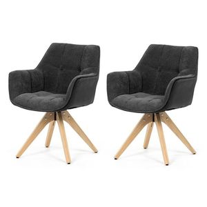 Sada jídelních židlí HC-D7180 GREY2, 2 ks obraz